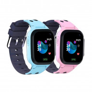 Ceas smartwatch pentru copii, GPS, monitorizare locatie, camera foto frontala, buton SOS, functie telefon , albastru, PMSW01B3