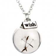 Colier cu sfera din sticla, Wish, COL167