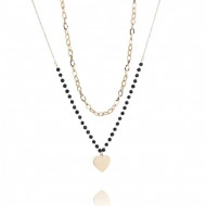 Colier fashion, placat cu aur 14K, PMNST14733 - Img 2