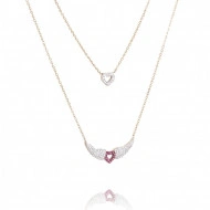 Colier fashion, placat cu aur 14K, PMNST15053 - Img 2