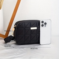 Geanta eleganta de Dama, cu curea detasabila, model carouri, PMWT192603-NEGRU