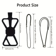 Husa din silicon pentru telefoane de 5-7 inch, snur reglabil 80 -160 cm, TMRG1970321