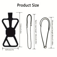 Husa din silicon pentru telefoane de 5-7 inch, snur reglabil 80 -160 cm, TMRG1970321 - Img 2