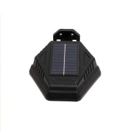 Lampa solara tip felinar 18W Smartix, Acumulator 1200mAh, Senzor 5-8M, Pentru exterior, Suport inclus, Panou solar inclinat, 600 Lumeni, Negru, AD1858