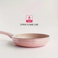 Mini Tigaie Antiaderentă Roz – 16 cm, Ideală pentru Ouă și Gustări Rapide, TMML175104 - Img 3