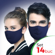 Set 14 buc Masca protectie pentru fata Fashion, Culoare Bleumarin