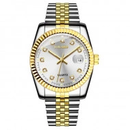 Ceas Barbatesc, Fashion, Quartz, argintiu/ auriu, Q9626-V2