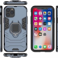 Husa iPhone 11 PRO Bleumarin Military cu Inel