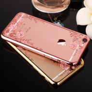 Husa pentru SAMSUNG GALAXY A41, DIAMOND FLOWER, aurie