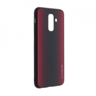 Husa pentru Samsung Galaxy A6 PLUS (2018) - Husa Pro Shield Sticla Rosu cu Efect Gradient