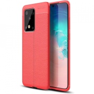 Husa Samsung Galaxy S20 PLUS Rosie din TPU cu Design de Tip Piele