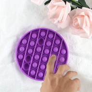 Jucarie Senzoriala Interactiva, Pop It, Bubble, Rotund, Mov, POP-IT PURPLE