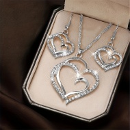 Set cadou, colier si cercei, inimi stralucitoare, PMLJ50959