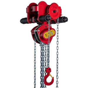 Palan manual combinat cu carucior pe lant 2 tone, 3 metri, Gama DeltarRed