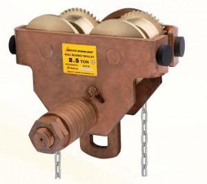 Carucior port-palan cu lant 0.9 tone, 3 metri, zone antiexplozie, Gama DeltaSparkless