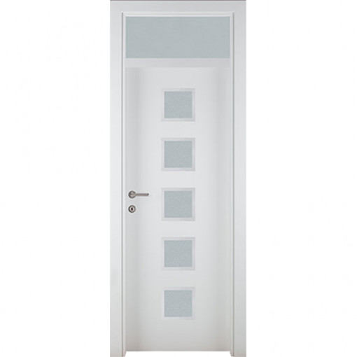 100042 Sobna vrata SOLID P4 Otvor Sa Nadsvetlom Bela