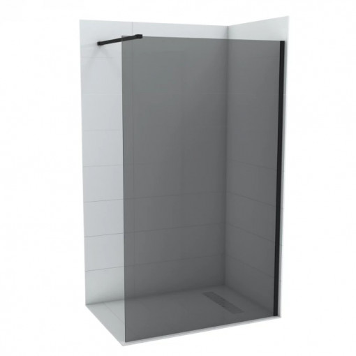Walk-in CONCEPT MONTE DARK 100x200cm crni mat ram 8mm grey staklo