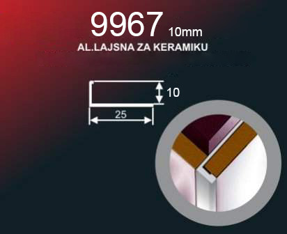 1023 ALU LAJSNA 10MM SR 9967 T PERF.