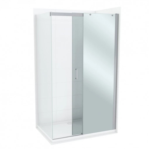 Stakleni paravan CONCEPT TITAN 100x195cm staklo 8mm providno sa ogledalom