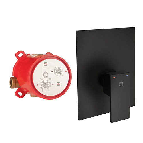 UNITAS SQ BLACK UGRADNA BATERIJA BEZ PREBACIVAČA KOMPLET CRNA MAT UH00361B