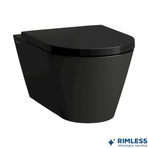 WC olja konzolna Laufen K'BYLAUFEN rimless crna