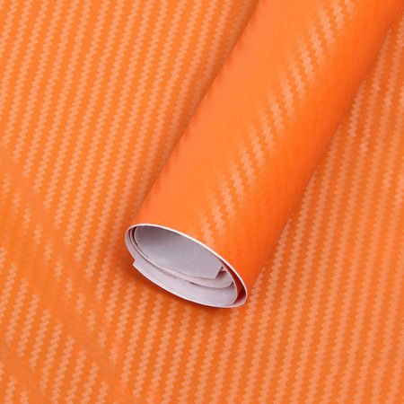 Folie colantare auto Carbon 3D - Orange (3m x 1,27m)