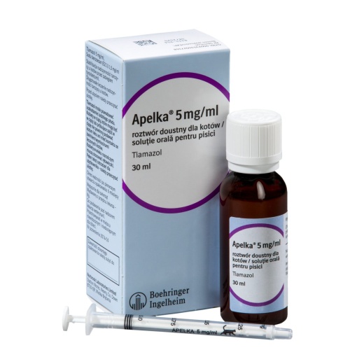 Apelka 5 mg/ml – Solutie orala pentru tratamentul hipertiroidismului la pisici , 30 ml