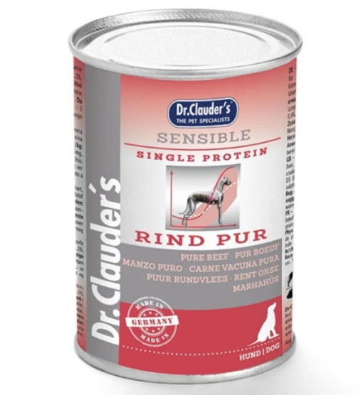 Dr. Clauder's Selected – Hrana umeda monoproteica cu vita pentru sensibilitate alimentara, 400g