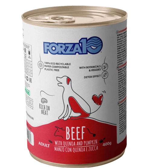 FORZA10 ALL DAY BEEF AND PUMPKIN CV – Hrana umeda completa pentru caini adulti, cu vita si dovleac, 400 g