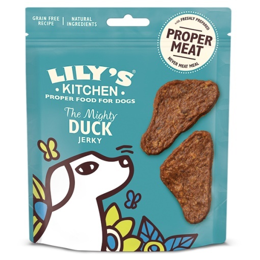 Lily's Kitchen The Mighty Duck Mini Jerky – Recompense cu rata pentru caini, 70 g