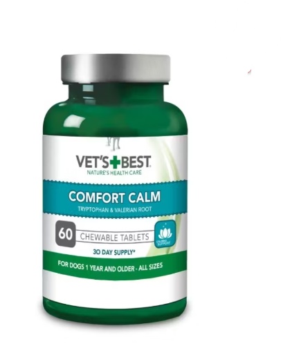 Vet's Best Comfort Calm pentru Caini – Supliment pentru reducerea stresului si anxietatii, 60 capsule