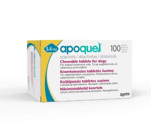 Apoquel Chew 5.4 mg - Supliment pentru ameliorarea simptomelor dermatitei alergice si atopice 100 Comprimate Masticabile