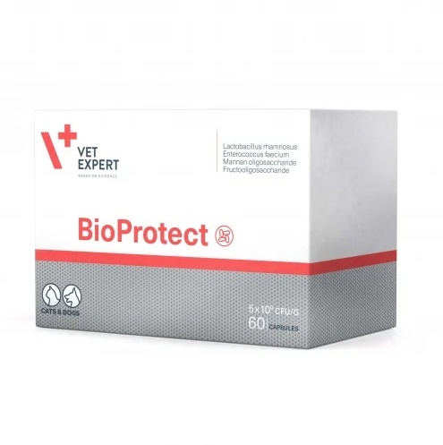 BioProtect – Supliment probiotic pentru echilibrarea florei intestinale la caini si pisici, 60 capsule