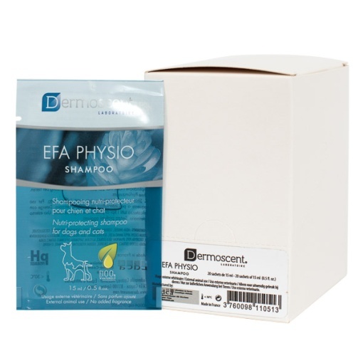 Dermoscent EFA Physio Shampoo Refill – Sampon nutritiv pentru utilizare frecventa, 20 plicuri x 15 ml