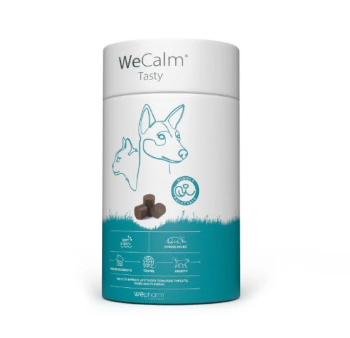 WeCalm Tasty – Supliment palatabil pentru reducerea stresului si anxietatii la caini si pisici, 30 Comprimate