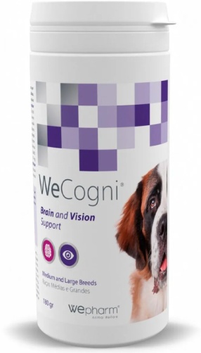 Wepharm WeCogni – Supliment pudra pentru sustinerea functiei cognitive si a vederii la caini si pisici seniori, 180 g