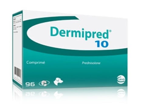 Dermipred 10 mg – Comprimate antiinflamatoare pentru caini, 96 bucati