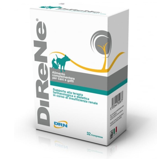 Direne – Supliment pentru sustinerea functiei renale la caini si pisici (32 comprimate)