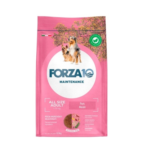 FORZA10 ALL DAY ALL BREED PORK – Hrana uscata completa pentru caini adulti, toate taliile, pe baza de porc, 12 kg