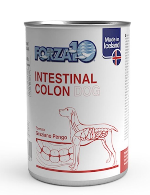 FORZA10 INTESTINAL COLON CV – Hrana umeda veterinara pentru caini cu sensibilitati digestive si colon iritabil, 390 g