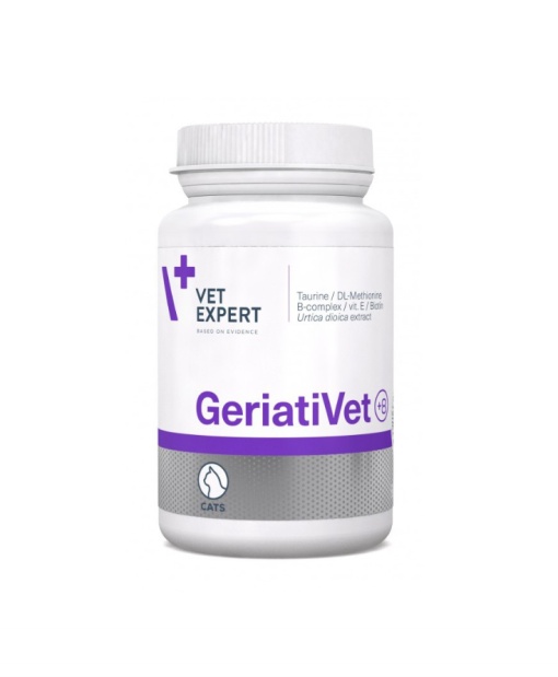 GeriatriVet Cat – Supliment complex pentru pisici senior, cu actiune larga de sustinere a functiilor vitale 60 capsule Twist-Off