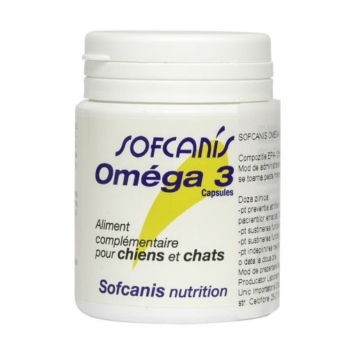 Sofcanis Omega 3 – 50 comprimate, supliment pentru sanatatea pielii si a blanii cainilor