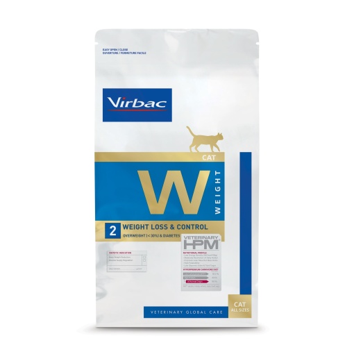 Virbac HPM Weight Loss & Control W2 - Hrana uscata cu porc si pasare pentru controlul greutatii 1.5kg