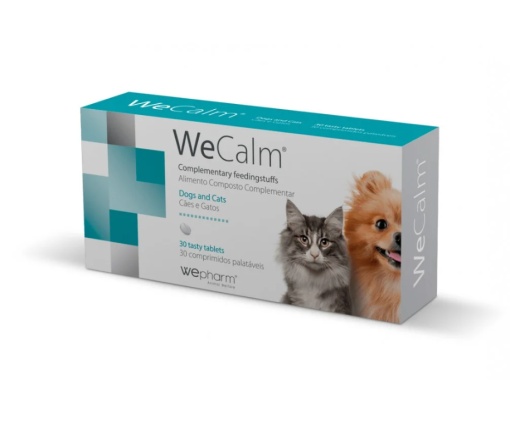 WeCalm - Supliment natural pentru calmare si reducerea stresului pentru caini si pisici, 30 Comprimate