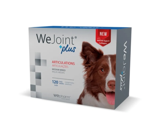 WeJoint Plus - Supliment pentru articulatii sanatoase si mobile pentru caini de talie medie, 120 Comprimate