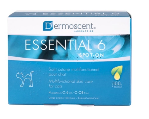 Dermoscent Essential 6 - tratament dermatologic (tip spot-on) pentru piele sensibila, 4 pipete