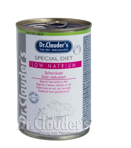 Dr. Clauder's Dog – Hrana umeda dietetica cu continut redus de sodiu pentru caini adulti, 400g