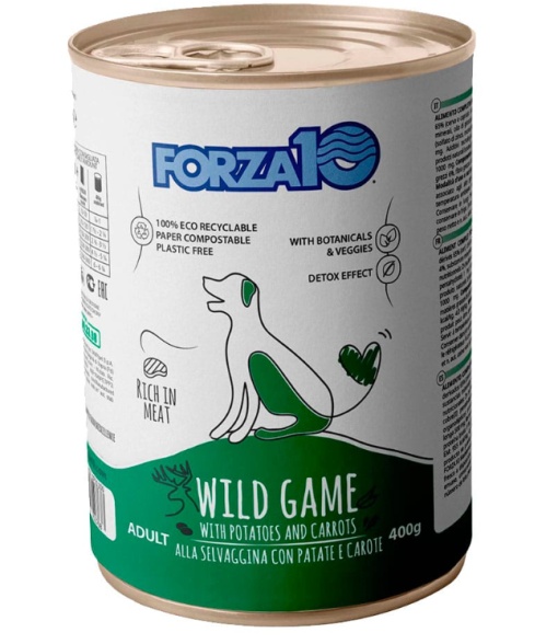 FORZA10 ALL DAY VENISON AND CARROTS CV – Hrana umeda completa pentru caini adulti, cu cerb si morcovi, 400 g
