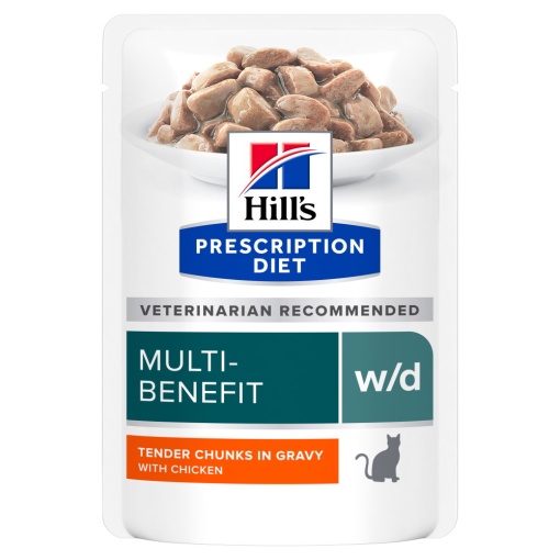 Hill's PD w/d – Hrana umeda cu pui pentru pisici 12 Plicuri x 85g