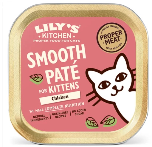Lily’s Kitchen Curious Kitten Chicken Dinner – Hrana Umeda Fara Cereale cu Pui pentru Pui de Pisica, 85 g